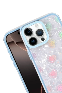 Apple iPhone 14 Pro Max Lumi Desenli Kapak - Mavi