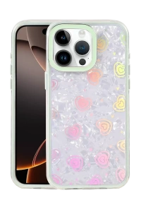 Apple iPhone 14 Pro Max Lumi Desenli Kapak - Yeşil