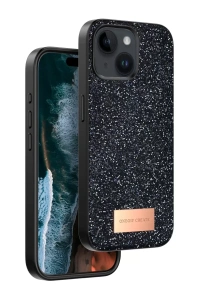 Apple iPhone 15 Bright Simli Kapak - Siyah