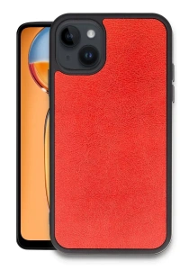 Apple iPhone 15 Kılıf Aras Deri Kapak - Kırmızı