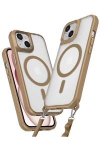 Apple iPhone 15 Kılıf Enka Magsafe Silikon Kılıf - Desert