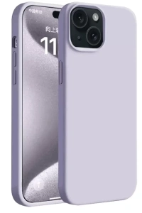 Apple iPhone 15 Kılıf First Silikon - Lila