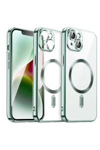 Apple iPhone 15 Kılıf Kross Magneticsafe Kapak - Açık Yeşil