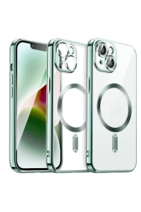 Apple iPhone 15 Kılıf Kross Magneticsafe Kapak - Açık Yeşil