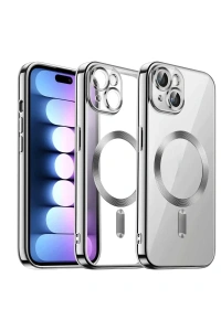 Apple iPhone 15 Kılıf Kross Magneticsafe Kapak - Gümüş