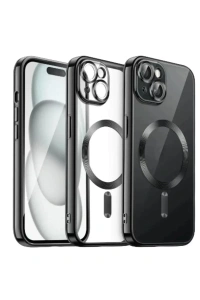 Apple iPhone 15 Kılıf Kross Magneticsafe Kapak - Siyah