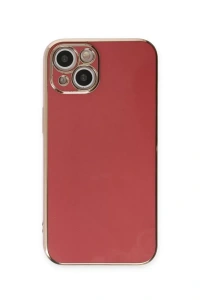 Apple iPhone 15 Kılıf Volet Silikon - Kırmızı