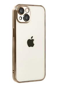Apple iPhone 15 Lensli Silikon - Çöl Titanyum