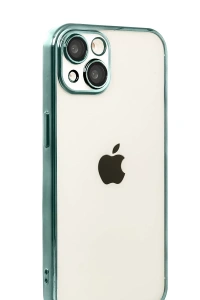 Apple iPhone 15 Lensli Silikon - Yeşil