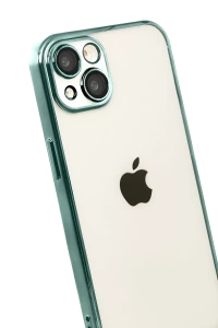 Apple iPhone 15 Lensli Silikon - Yeşil
