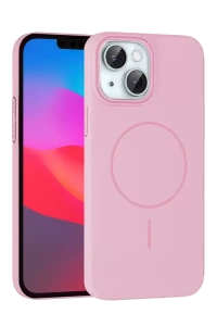 Apple iPhone 15 Plus Broş Magsafe Kapak - Pembe
