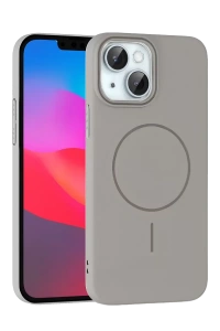 Apple iPhone 15 Plus Broş Magsafe Kapak - Titan Gri