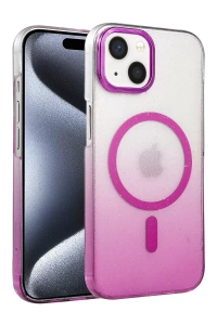 Apple iPhone 15 Plus Glossy Magsafe Kapak - Mor
