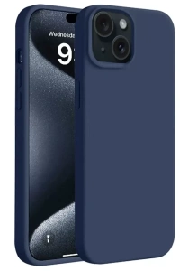 Apple iPhone 15 Plus Kılıf First Silikon - Lacivert