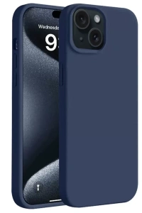 Apple iPhone 15 Plus Kılıf First Silikon - Lacivert