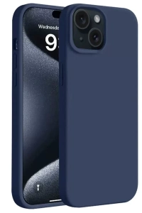 Apple iPhone 15 Plus Kılıf First Silikon - Lacivert