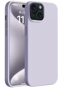 Apple iPhone 15 Plus Kılıf First Silikon - Lila