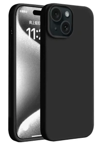 Apple iPhone 15 Plus Kılıf First Silikon - Siyah