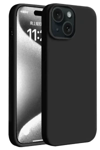 Apple iPhone 15 Plus Kılıf First Silikon - Siyah