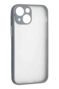 Apple iPhone 15 Plus Kılıf Montreal Silikon Kapak - Gri