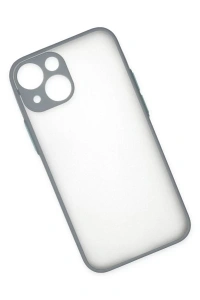 Apple iPhone 15 Plus Kılıf Montreal Silikon Kapak - Gri