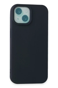 Apple iPhone 15 Plus Kılıf Nano içi Kadife Silikon - Lacivert
