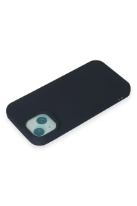 Apple iPhone 15 Plus Kılıf Nano içi Kadife Silikon - Lacivert
