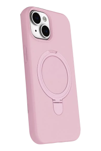 Apple iPhone 15 Plus Regal Magsafe Standlı Kapak - Açık Pembe