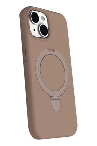 Apple iPhone 15 Plus Regal Magsafe Standlı Kapak - Çöl Titanyum
