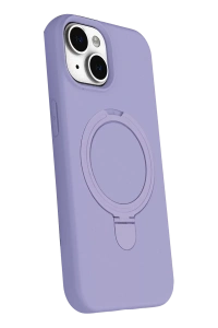 Apple iPhone 15 Plus Regal Magsafe Standlı Kapak - Lila
