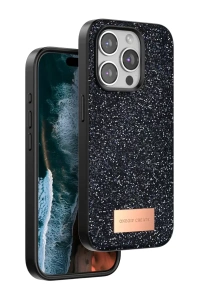 Apple iPhone 15 Pro Bright Simli Kapak - Siyah