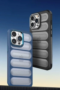 Apple iPhone 15 Pro Kılıf Airmax Silikon Kapak - Titan Gri