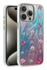 Apple iPhone 15 Pro Kılıf Blade Aynalı Desenli Kapak - Desen 4