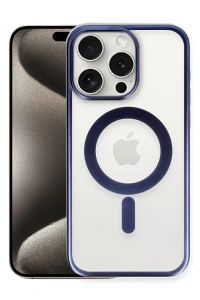Apple iPhone 15 Pro Kılıf Erozi Magsafe Kapak - Lacivert