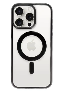 Apple iPhone 15 Pro Kılıf Erozi Magsafe Kapak - Siyah