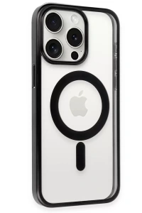 Apple iPhone 15 Pro Kılıf Erozi Magsafe Kapak - Siyah