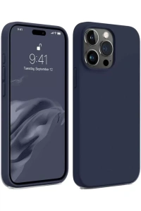 Apple iPhone 15 Pro Kılıf First Silikon - Lacivert