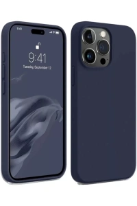 Apple iPhone 15 Pro Kılıf First Silikon - Lacivert