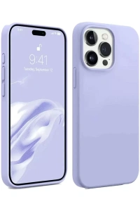 Apple iPhone 15 Pro Kılıf First Silikon - Lila