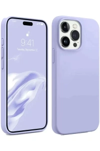 Apple iPhone 15 Pro Kılıf First Silikon - Lila