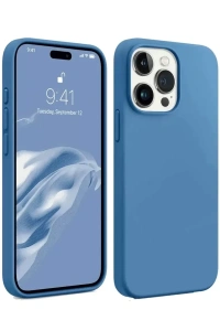 Apple iPhone 15 Pro Kılıf First Silikon - Mavi