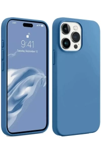 Apple iPhone 15 Pro Kılıf First Silikon - Mavi