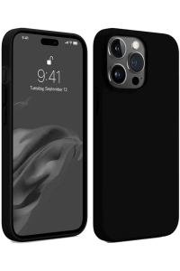 Apple iPhone 15 Pro Kılıf First Silikon - Siyah