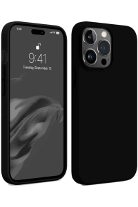 Apple iPhone 15 Pro Kılıf First Silikon - Siyah