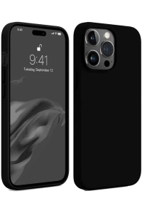 Apple iPhone 15 Pro Kılıf First Silikon - Siyah