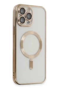 Apple iPhone 15 Pro Kılıf Kross Magneticsafe Kapak - Gold