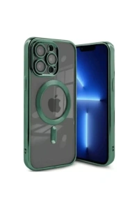 Apple iPhone 15 Pro Kılıf Kross Magneticsafe Kapak - Koyu Yeşil
