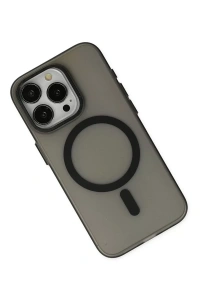 Apple iPhone 15 Pro Kılıf Lodos Magneticsafe Mat Kapak - Siyah
