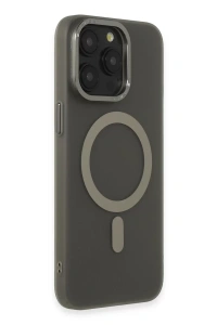 Apple iPhone 15 Pro Kılıf Lodos Magneticsafe Mat Kapak - Titan Gri