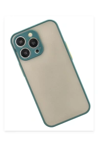 Apple iPhone 15 Pro Kılıf Montreal Silikon Kapak - Yeşil